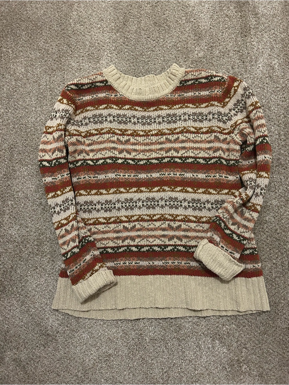 EUC L.L. Bean Cotton Fisherman Sweater